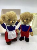 Merrythought Mr and Mrs Twisty Cheeky pair of Cheeky teddy bears all sealed in box as made ; box