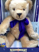 Merrythought boxed Vintage 1990 Diamond Jubilee teddy bear , in original condition, replica of a