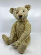 Steiff Antique Teddy bear First quarter 20th 18” Light golden Mohair teddy bear with amber inset