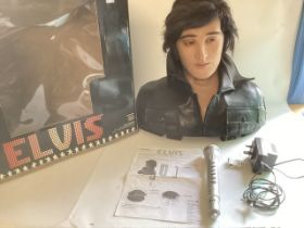 Elvis Presley Wowwee Talking head boxed set with the talking realistic Elvis head, Microphone,