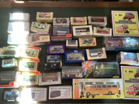 Vintage selection of Boxed good die-cast Vintage sets / toy Buses , to include Corgi etc and most