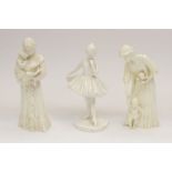 Two Royal Worcester figures along with a Coalport figure of a ballerina