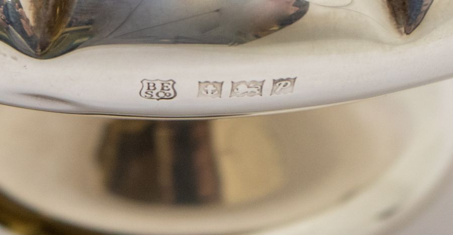 An Elizabeth II silver small commemorative Silver Jubilee shaped dish, hallmarked DH & S., - Image 5 of 5
