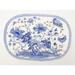 Spode - A single blue and white transfer printed ceramic drainer, impressed mark to reverse "Late