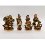 Goebel/MJ Hummel - A collection of figurines, all children including Little Hiker, Home From