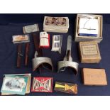 Two 20th century view sliders, a boxed stereoscopic projector, a boxed stereo graphic viewer,
