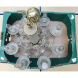 Mid 20th Century eight branched ceiling light with droplets