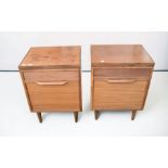 Pair teak White & Newton bedside cabinets