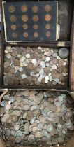 Very Large collection of British Pennies and other coins.