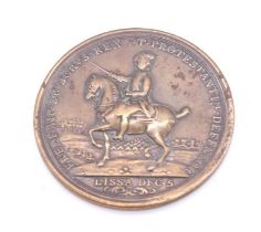 A commemorative medal, circa 1757 of the English and Germans fighting the French