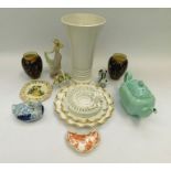 A collection of 20th century china wares to include: Royal Crown Derby, Wedgwood Jasperware;