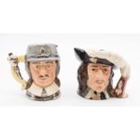 2 Royal Doulton character jugs, Limited Edition 'Oliver Cromwell' no 355/2500 and D'artagnan (AF) (