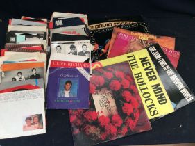 A collection of LPs and 45s to include Queen, The Jam, Madness, The Boomtown Rats etc