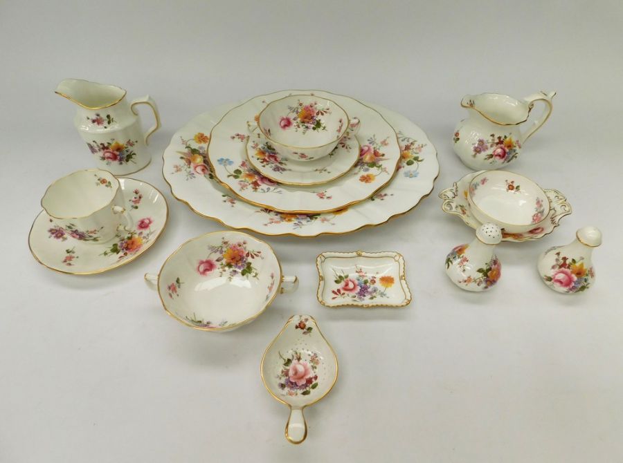 A large collection of Royal Crown Derby 'Posies' pattern ceramics to include; tea cups and