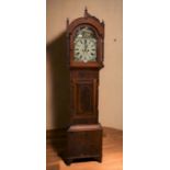 Meredith, Merthyr Tydvil (Tidfil) Wales 8 day longcase clock with 12" still arch dial, subsidiary