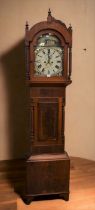 Meredith, Merthyr Tydvil (Tidfil) Wales 8 day longcase clock with 12" still arch dial, subsidiary