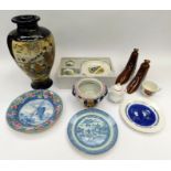 A collection of mixed 19th and 20th Century plates and dishes to include makers of; Masons,