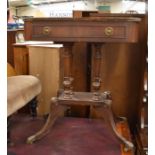 Collection of 19th and 20th century furniture to include drop-leaf table, nursing chair, sewing