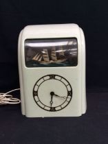 1950s Bakelite electrical clock with ship movement to the top