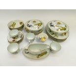 Collection of Worcester Evesham dinner and coffee wares to include tureens.