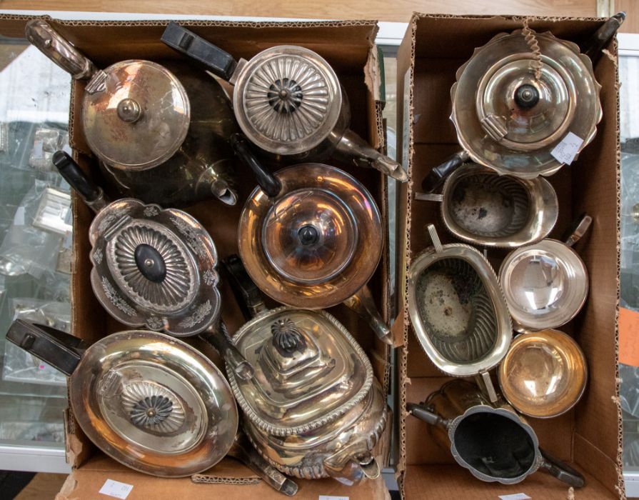 A collection of early 20th century silver plated tea pots, coffee pots, sugar bowls and cream jugs - Image 2 of 2