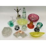 A collection of mixed late 19th Century or 20th Century glass ware to include; Caithness