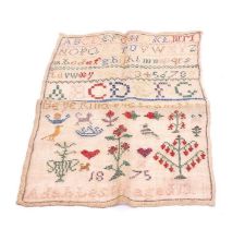 Unframed sampler, c.1875