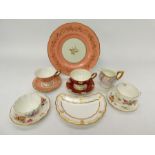 Collection of Royal Crown Derby china items in mixed mid-20th century patterns including Posies