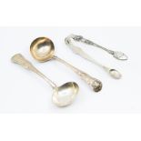 A pair of Williams IV silver King's pattern sauce ladles, hallmarked by Lias Brothers, London,