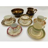 Collection of mixed Edwardian china and early 20th century tea ware china items including Derby