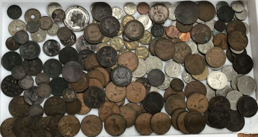 Collection of British and World Coins includes a quantity of George III Penny’s and Halfpenny’s, - Image 3 of 4
