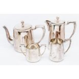 Mappin and Webb retro silver-plated four-piece tea/coffee set