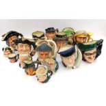 A collection of mid 20th century Royal Doulton character jugs, large and small