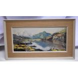 In the manner of Charles Wyatt Warren, two oils on board of Welsh scenes, 24 x 54cm and 18 x 35cm,