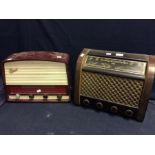 Two mid 20th century table top valve radios