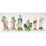***WITHDRAWN*** A mixed collection of 19th Century Staffordshire figures to include; couple