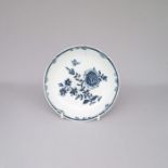 A Lowestoft Blue and White saucer, painted with the Sunflower pattern  Date:Circa 1770   Size: