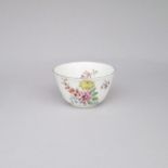 A Chelsea porcelain Red Anchor Tea Bowl, painted with flowers. Date: Circa 1752-56 - small red