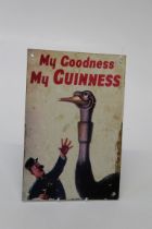 A reproduction tin plate Guinness promotional wall plaque, 28 x 19cm