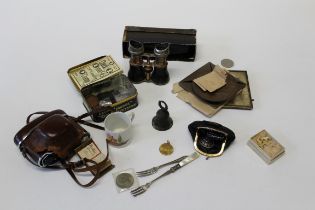 A mixed lot of collector's items, including a First War death plaque named George Edward Burtenshaw,