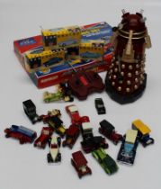 A collection of thirteen - Mint/ boxed Vanguard diecast saloon cars together with a Doctor Who