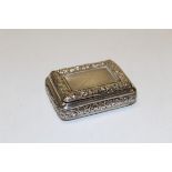 A sterling silver vinaigrette/snuff box