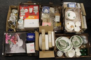 A large mixed lot of decorative and useful ceramics and glass, to include boxed collector's plates