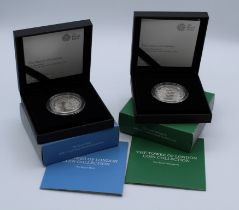 Tower Of London Coin collection both £5 Silver Piedfort Proof Coin. The Royal Mint and The Royal