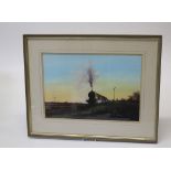 Laurence Roche ( 20th century) ' Dawn Freight'. Watercolour, signed lower right, 28 x 41cm