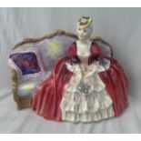 A Doulton porcelain group "Belle of the Ball", in good condition, no damage.