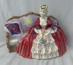 A Doulton porcelain group "Belle of the Ball", in good condition, no damage.