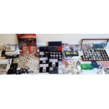 A very large collection of coins, medallic first day covers and others, to include: silver plated