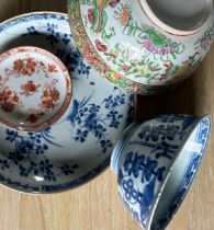 A collection of Chinese porcelain and other items