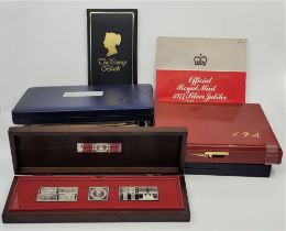 "The Royal Standards", The Danbury Mint, a silver proof three ingot collection, in fitted box,